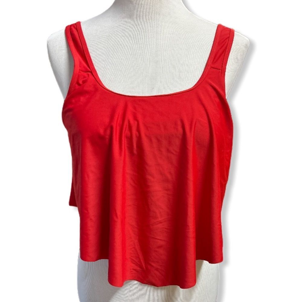 NWT SouqFone Women’s Red Swim Top Only Size Large